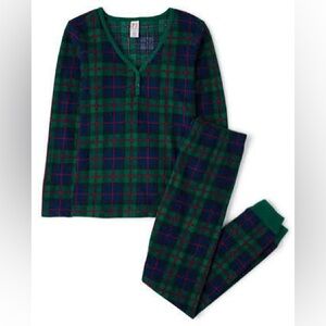 Place Kids Plaid Pajama Set - Green and Blue